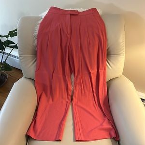 VERONICA BEARD Salmon Wide Leg Trousers